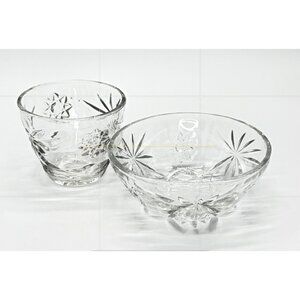 Vintge Anchor Hocking Early American Prescut Glassware, "Star of David" pattern,